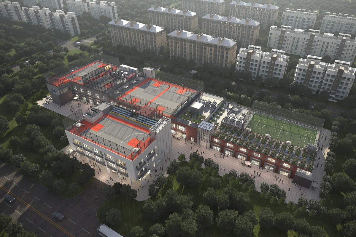 中糧創(chuàng)邑-天臺(tái)籃球場(chǎng)