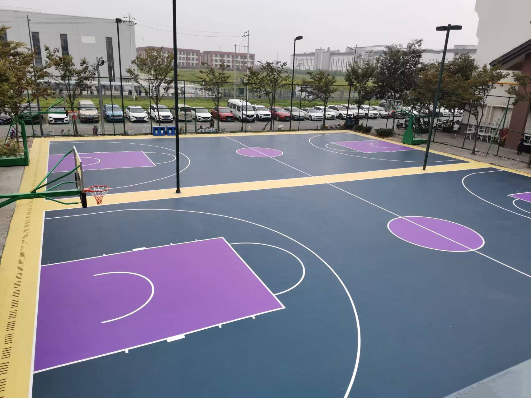 硅pu籃球場一平米多少錢