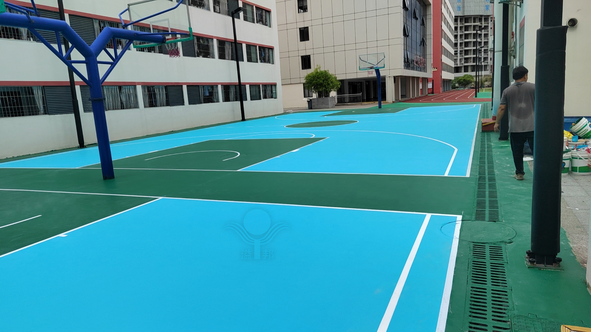 籃球場施工