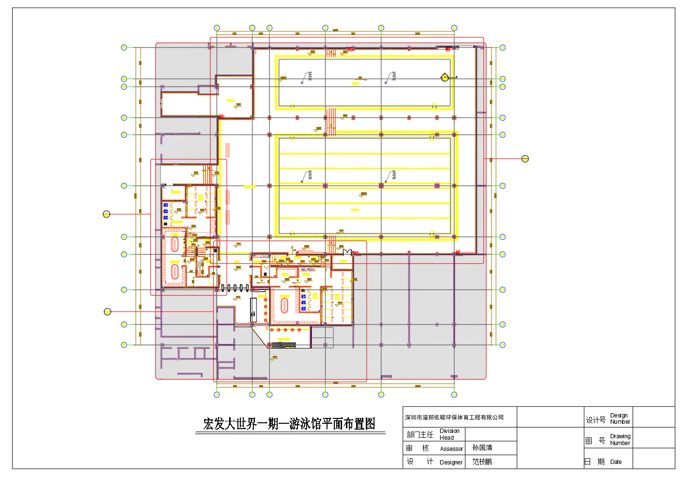 宏發(fā)大世界一期游泳館、健身室空間布局